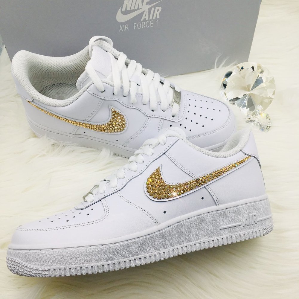 Swarovski Bling Nike Air Force 1 '07 Low White